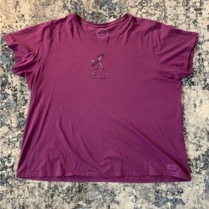 Vintage Purple Life Is Good Tee